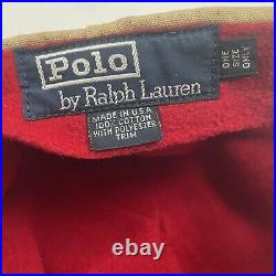 VTG Polo Sport Ralph Lauren American Flag Adjustable Hat USA Made PLS READ DISC
