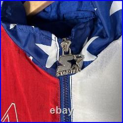 VTG Starter 1996 Atlanta Olympics Blue Team USA American Flag Track Suit Fits M