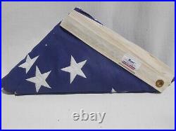 Valley Forge 100% Cotton Bunting American Flag Embroidered Grommets USA Made BT2