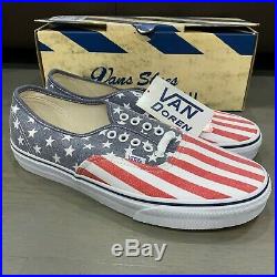 Vans Van Doren American Flag Stars & Stripes Men's Size 10 USA Brand New Rare