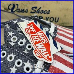 Vans Van Doren American Flag Stars & Stripes Men's Size 10 USA Brand New Rare