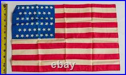 Vintage 1908-1912 46 Star Silk American Flag RARE USA United States 11x17