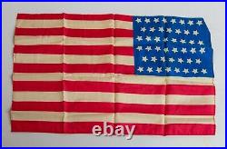 Vintage 1908-1912 46 Star Silk American Flag RARE USA United States 11x17
