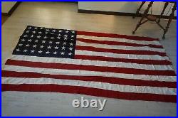 Vintage 48 STAR AMERICAN U. S. FLAG 1912-1959 Rare Original WWII World War II Era
