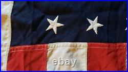 Vintage 48 Star American Flag IL Americana Large 4 X 6 Feet Bulldog Bunting USA