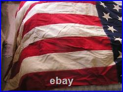 Vintage 48 Star American U. S. Flag 9 feet X 54 inches