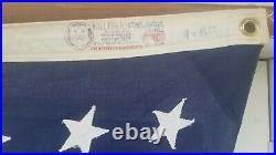Vintage 48 Star Dettras Bulldog Bunting American Flag 4' x 6' Stitched USA