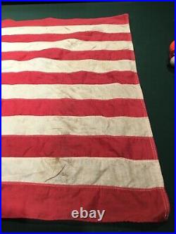 Vintage 48 Star U. S. American Flag Ww2 Era 1912-1959 3' X 5' Rare