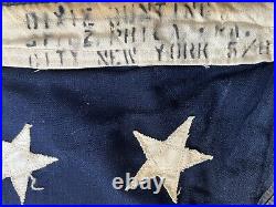 Vintage 48 Star United States American Flag 5x8 Bunting World War II Era U. S. A