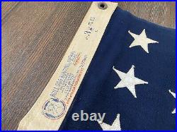 Vintage 48 Star United States American Flag partial Bull Dog box 1912-1959 USA