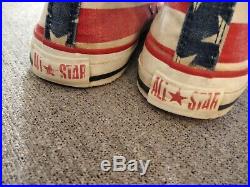 Vintage 80's Converse made in USA American Flag shoes sneakers Mens Size 9