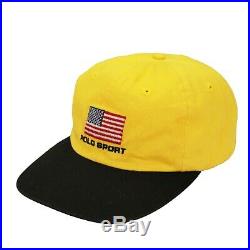 Vintage 90s Polo Sport Caps / Ralph Lauren1 Hat / USA Flag Logo Caps