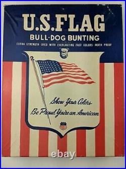 Vintage American BULLDOG BUNTING USA 49-Star Prize US Flag 3'x5' Special lot