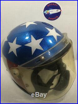 Vintage American Flag Stars and Stripes Easy Rider Helmet Captain America Rare