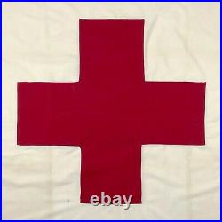 Vintage American Red Cross Cotton First Aid Flag Military Army Antique Medic USA