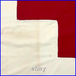 Vintage American Red Cross Cotton First Aid Flag Military Army Antique Medic USA