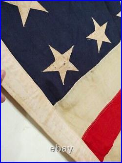 Vintage American flag USA United States 48 sewn stars large size item954