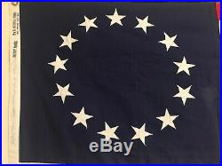Vintage Betsy Ross 13 Star Historical Society 3x 5 USA Flag Stitched Stripes