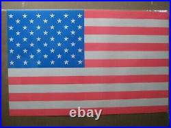 Vintage Black Light Poster LOVE PEACE American FLAG 1970's USA Inv#G6155