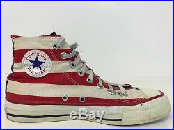 Vintage Converse All Star American Flag Shoes Size 7.5 Men U. S. A. Made 1980