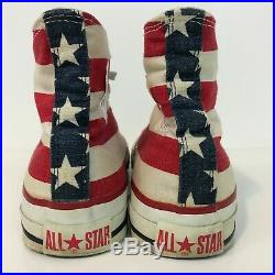 Vintage Converse All Star American Flag Shoes Size 7.5 Men U. S. A. Made 1980