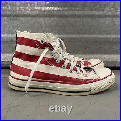 Vintage Converse Chuck Taylor American Flag High Top Made in USA Size 8