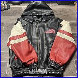 Vintage Cosa Nova Jacket USA American Flag Men's Medium Hoodie