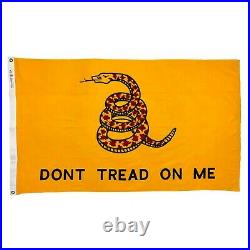 Vintage Cotton Cloth Flag Gadsden USA American Snake Old Don't Tread On Me