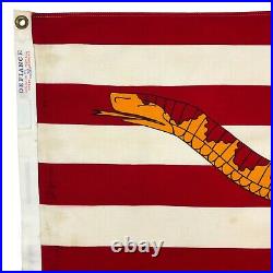 Vintage Cotton Flag American First Navy Jack USA Don't Tread On Me Snake Stripe