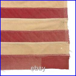 Vintage Cotton Sewn Star Spangled Banner American Cloth Flag Textile Art USA