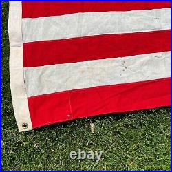 Vintage Dettras Bulldog 48 Star American Flag 4.5 x 9.5 ft Red White Blue USA