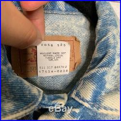 Vintage Levi Denim Jacket Acid Wash Type 3 American Flag Patch Made in USA RARE