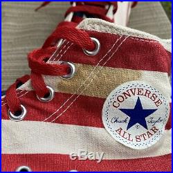 Vintage Made In USA high Top Converse Size 7 American Flag Stars Stripes