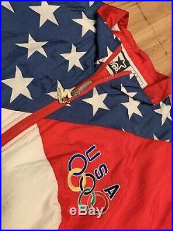 Vintage NWT Starter Team USA American Flag 1992 Olympics Windbreaker Jacket XL