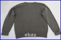 Vintage POLO Ralph Lauren Gray American Flag Sweater USA Men's Medium Cotton