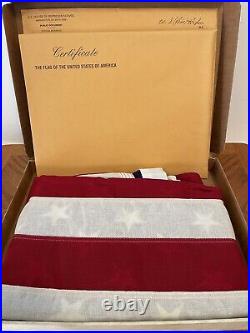 Vintage Perma Nyl American Flag / From House Of Representatives U. S. A with COA
