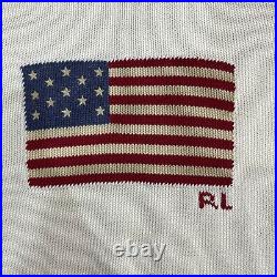 Vintage Polo Ralph Lauren American Flag Knit Sweatshirt