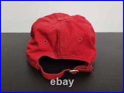 Vintage Polo Ralph Lauren Hat Cap Mens Strap Back Red American Flag Made In USA