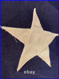 Vintage Pre 1959 48 Star American Flag 9 1/2' X 5' Valley Forge Cotton Sewn USA