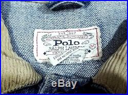 Vintage Ralph Lauren Polo Dungarees American Flag Denim Jacket Size Medium USA