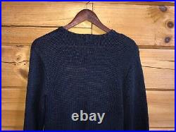 Vintage Ralph Lauren Polo Sport American USA Flag Knit Sweater Navy Blue Sz S