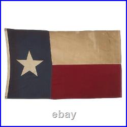 Vintage Sewn Cotton Texas American Flag Old Sewn Cloth USA Texan Distressed