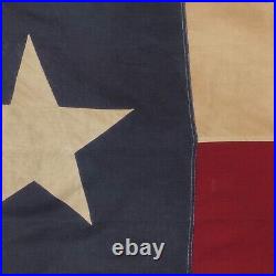 Vintage Sewn Cotton Texas American Flag Old Sewn Cloth USA Texan Distressed