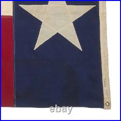 Vintage Sewn Cotton Texas American Flag Old Sewn Cloth USA Texan Lone Star Decor