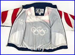 Vintage Starter Olympic Windbreaker Jacket 90s Team USA Eagle American Flag R5