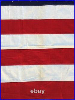 Vintage U. S. 48 Star Interment American Flag 5' X 9.5' Pace Corp. Puerto Rico