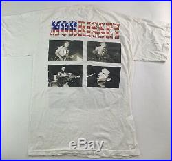 Vintage VTG Morrissey White Tour T-Shirt USA American Flag Large