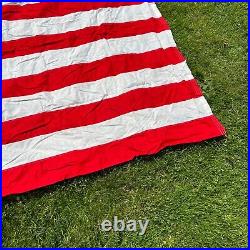Vintage Valley Forge 48 Star American Flag 4.5 x 9.5 ft Red White Blue WW2 USA