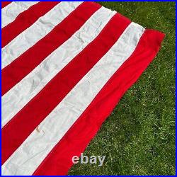 Vintage Valley Forge 48 Star American Flag 5 x 9.5 ft Red White Blue USA WW2