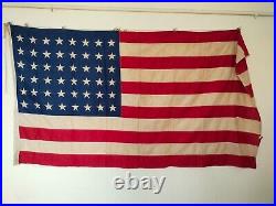 Vintage beautiful American usa 48 stars flag item435
